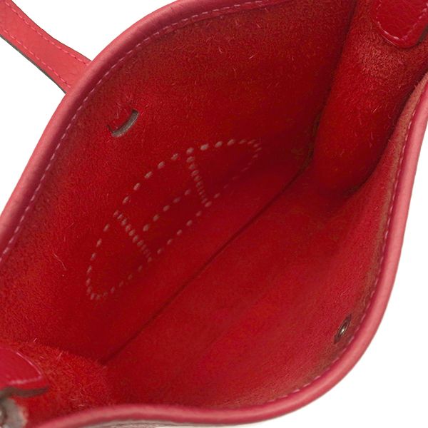 Hermes Shoulder Bag Evelyne TPM 16 Long Amazon Taurillon Clemence Rouge Casaque — view 7