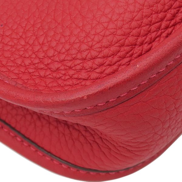 Hermes Shoulder Bag Evelyne TPM 16 Long Amazon Taurillon Clemence Rouge Casaque — view 4
