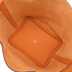 Hermes Handbag Picotin Lock 18 PM Taurillon Clemence Orange Silver — view 5