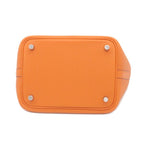 Hermes Handbag Picotin Lock 18 PM Taurillon Clemence Orange Silver — view 4