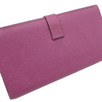Hermes Wallet Bearn Soufflet Veau Epsom Chic Glitter Silver Purple — view 5