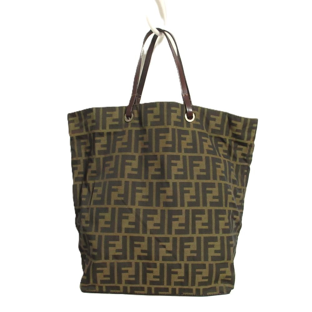 Fendi Zucca Canvas Tote Bag Brown — view 2