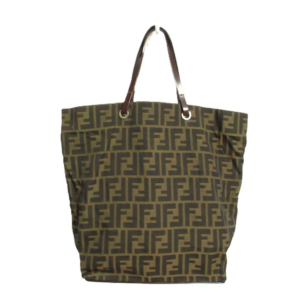 Fendi Zucca Canvas Tote Bag Brown