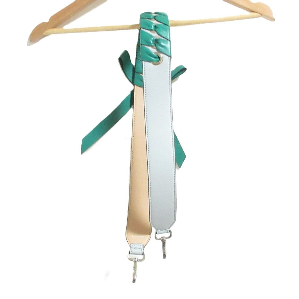 Fendi Strap You Ribbon Motif Shoulder Green Gray — view 3