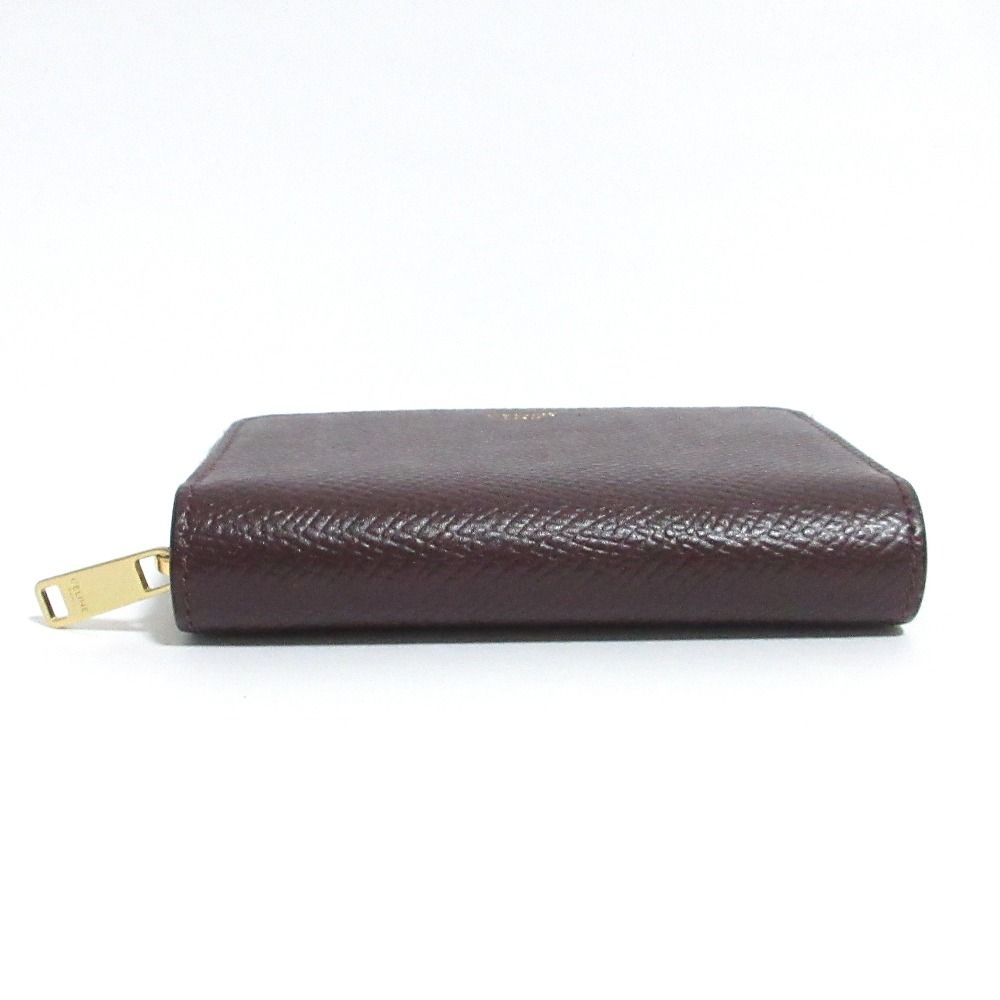 Celine Zip Around Compact Wallet Coin Purse Bordeaux — view 3