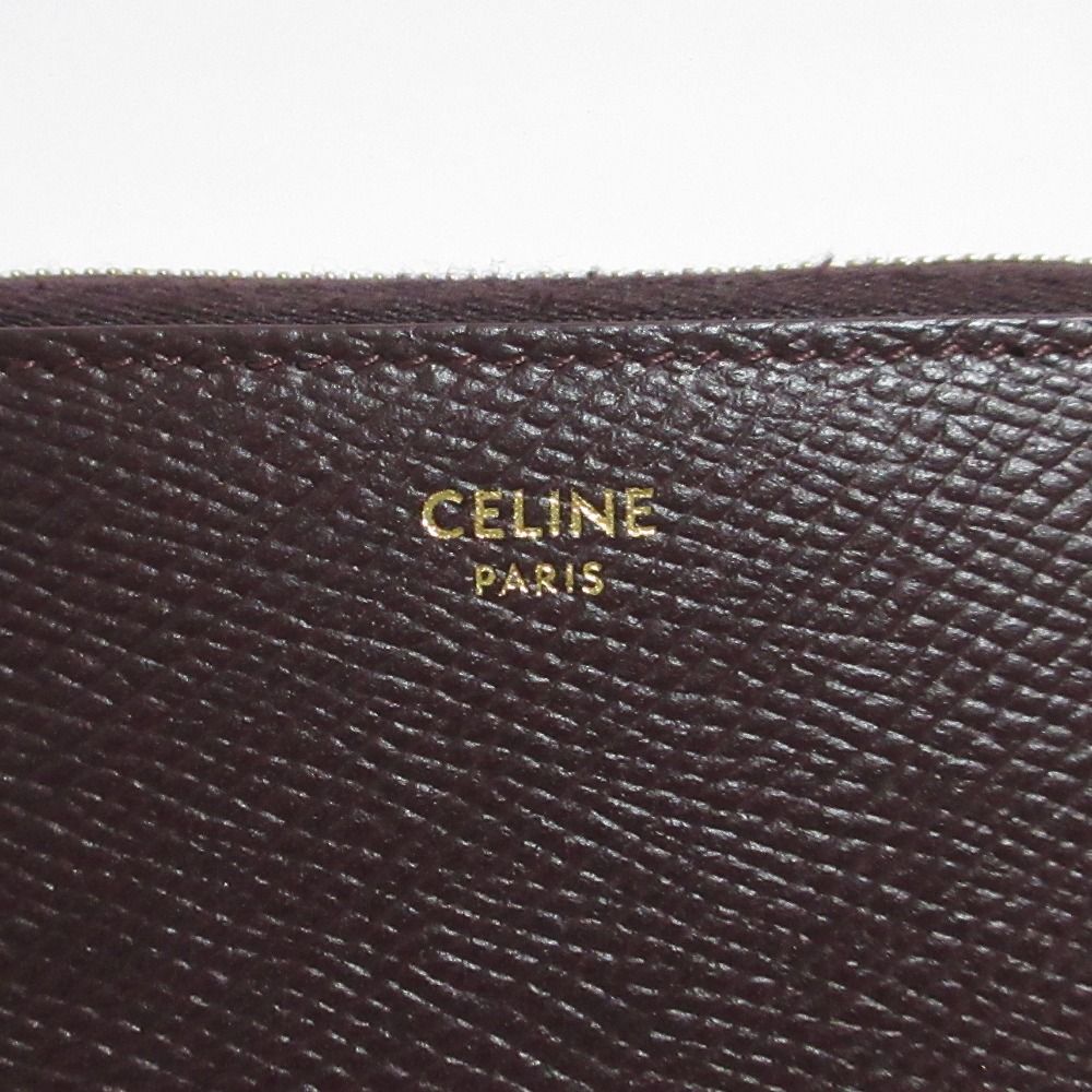 Celine Zip Around Compact Wallet Coin Purse Bordeaux — view 4