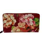 Gucci Blooms Zip Around Wallet Red