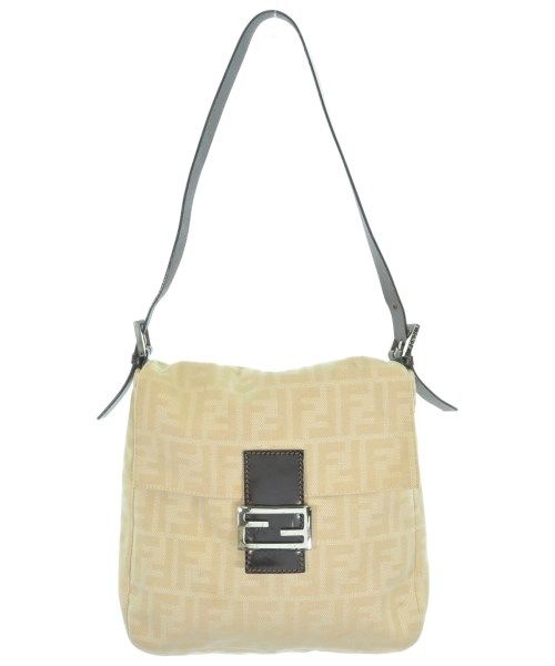 Fendi Zucca Mamma Bucket Shoulder Handbag Beige — view 3