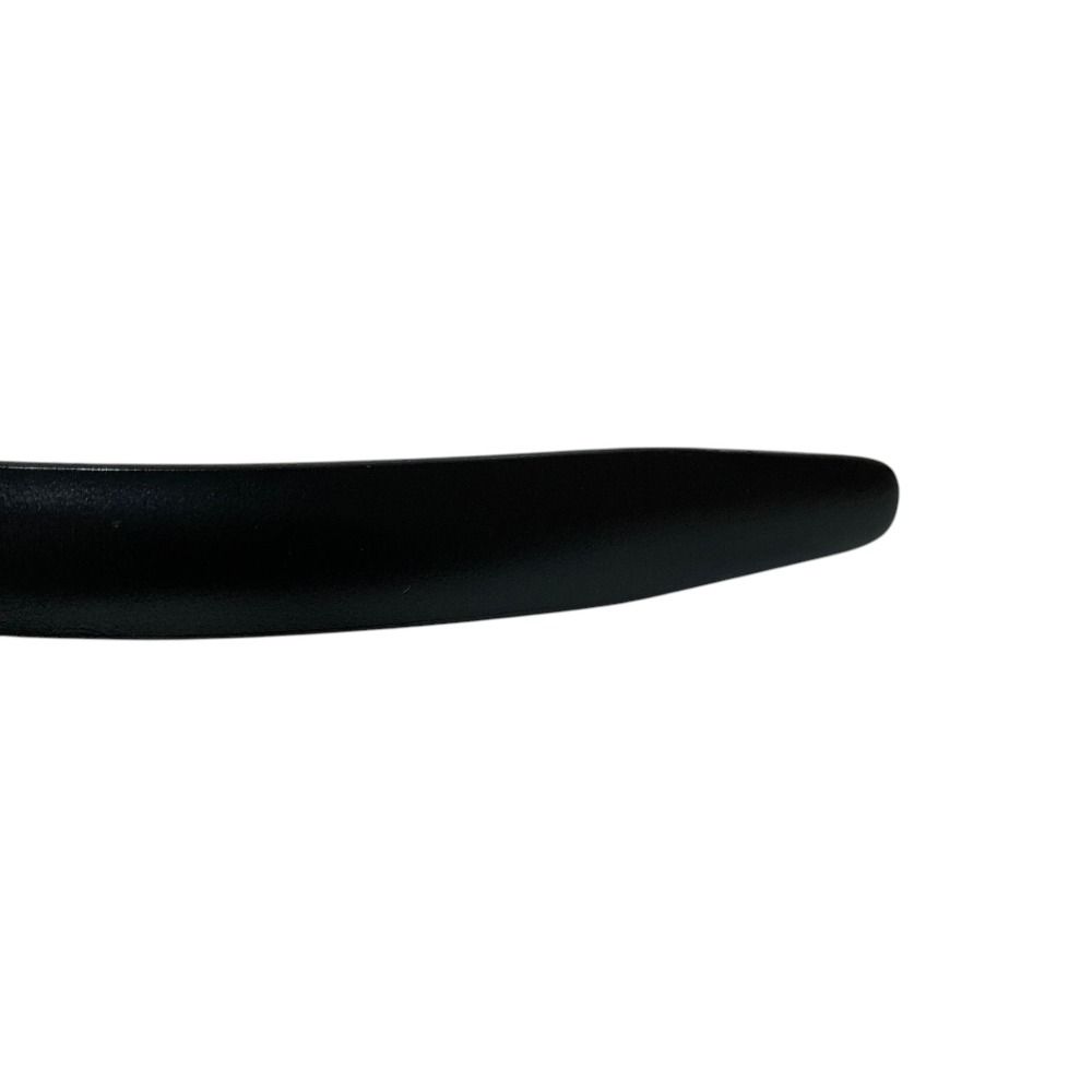 Gucci Logo Buckle Leather Narrow Belt 65 Black — view 4
