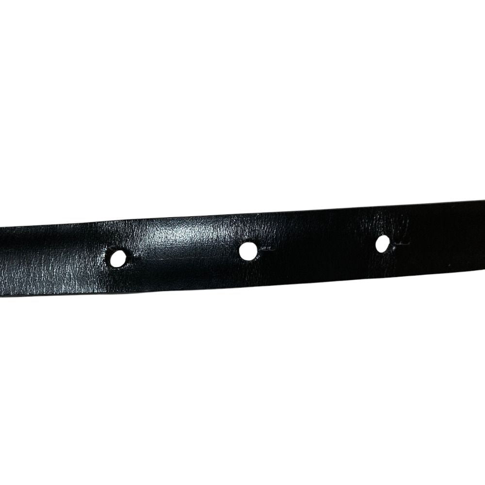 Gucci Logo Buckle Leather Narrow Belt 65 Black — view 7