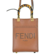 Fendi Sunshine Shopper Mini Shoulder Bag Brown