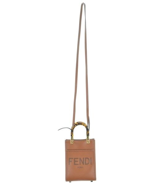 Fendi Sunshine Shopper Mini Shoulder Bag Brown — view 3