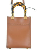 Fendi Sunshine Shopper Mini Shoulder Bag Brown — view 2