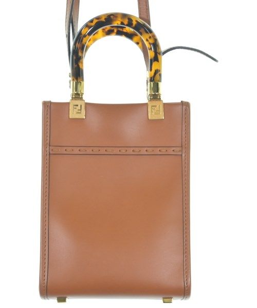 Fendi Sunshine Shopper Mini Shoulder Bag Brown — view 2