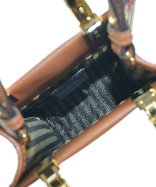 Fendi Sunshine Shopper Mini Shoulder Bag Brown — view 4
