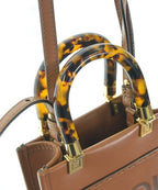 Fendi Sunshine Shopper Mini Shoulder Bag Brown — view 7