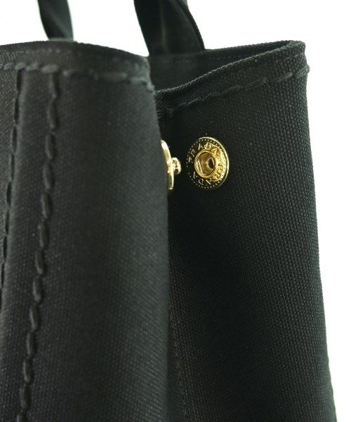 Prada Jardiniere Linen Blend Mini Tote Bag Black — view 8