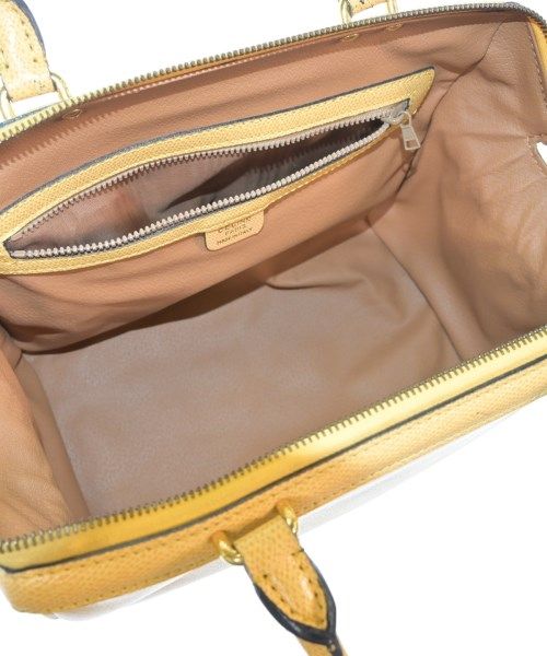 Celine Leather 2-Way Bag Boston Bag Travel Yellow — view 4