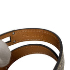 Hermes Kelly Bangle Double Tour Bracelet T2 Natural Silver Colored — view 5