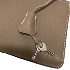 Hermes Sac a Depeche 21 Shoulder Bag Etoupe Silver — view 7
