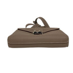 Hermes Sac a Depeche 21 Shoulder Bag Etoupe Silver — view 4