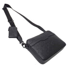 Louis Vuitton Monogram Shadow Shoulder Bag Trio Messenger Noir Black — view 4