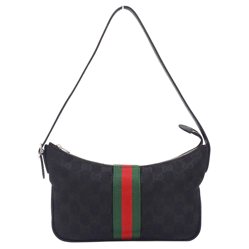 Gucci 2-Way Shoulder Bag GG Canvas Sherry Renetta Small Cloth Black