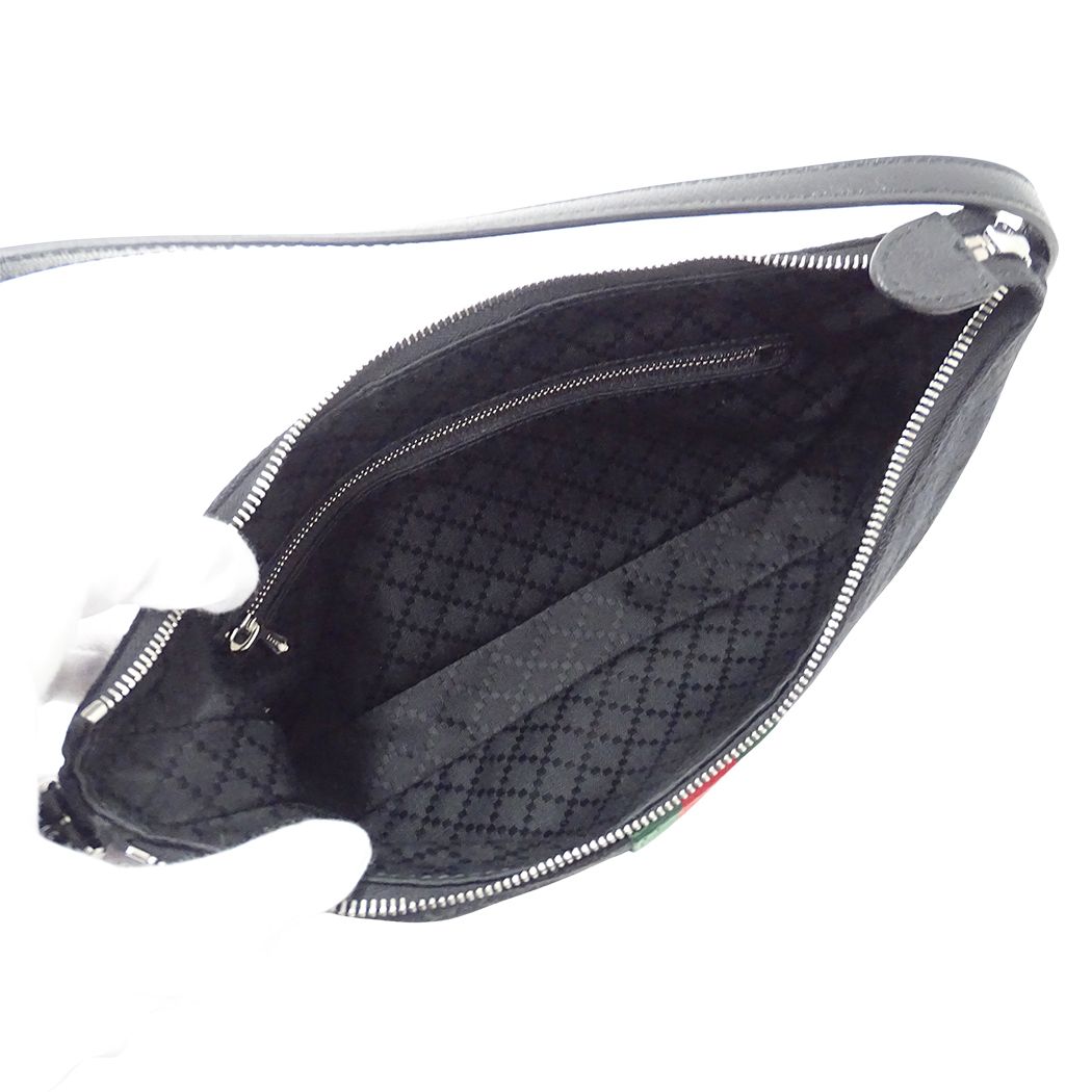 Gucci 2-Way Shoulder Bag GG Canvas Sherry Renetta Small Cloth Black — view 5