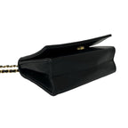 Chanel Quilted CC Logo Lambskin Shoulder Bag Pochette Black — view 7
