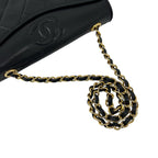 Chanel Quilted CC Logo Lambskin Shoulder Bag Pochette Black — view 4