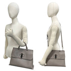 Gucci Bamboo Daily Leather Turnlock 2-Way Shoulder Bag Tote Gray — view 2