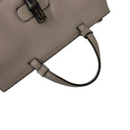 Gucci Bamboo Daily Leather Turnlock 2-Way Shoulder Bag Tote Gray — view 4