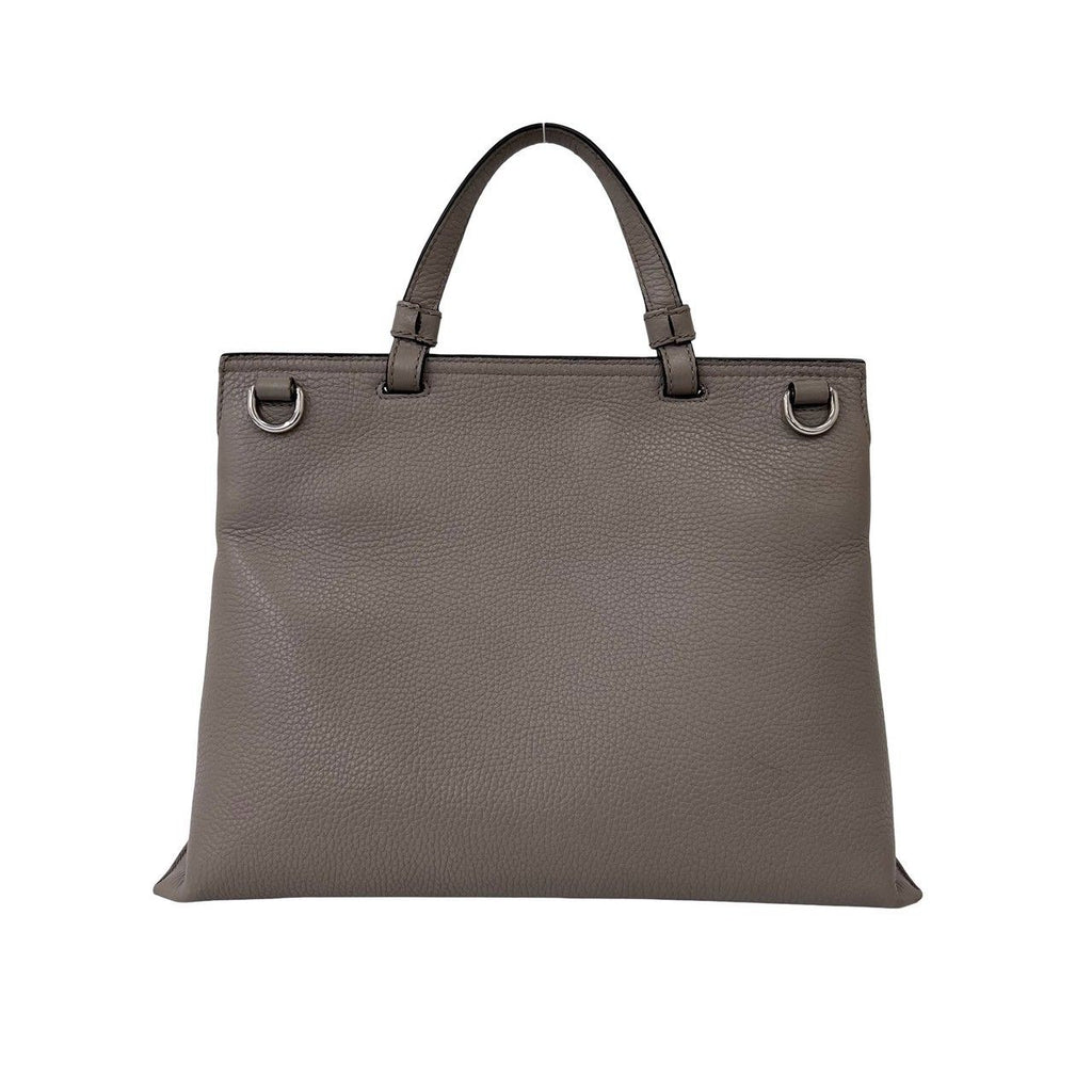Gucci Bamboo Daily Leather Turnlock 2-Way Shoulder Bag Tote Gray — view 3