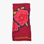 Louis Vuitton Etole Monogram Rose Stephen Sprouse Shawl Wool Silk Scarf — view 2