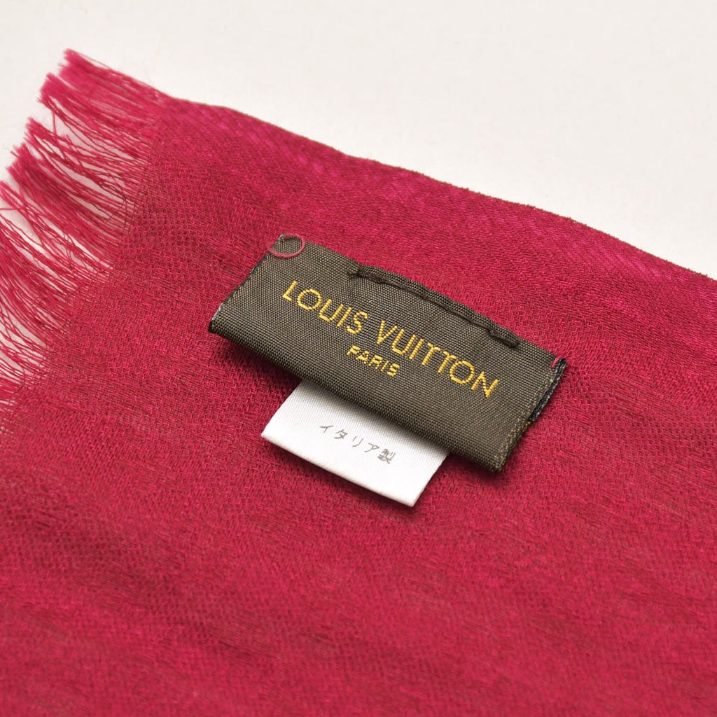 Louis Vuitton Etole Monogram Rose Stephen Sprouse Shawl Wool Silk Scarf — view 6