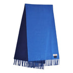 Hermes Scarf Shawl Fringe Cashmere Navy — view 2