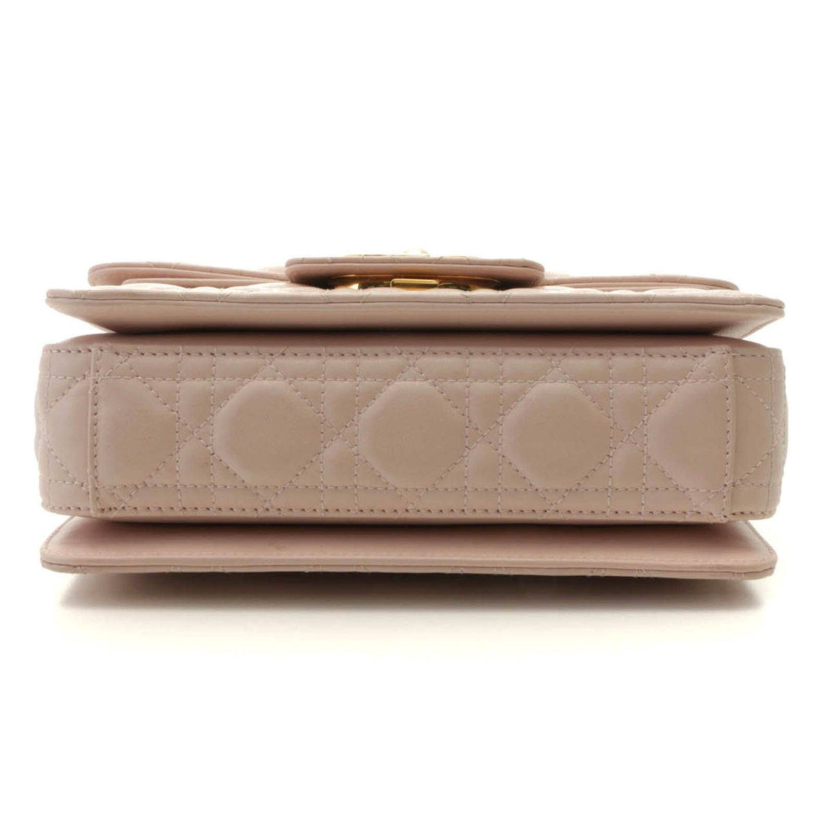 Dior Cannage Jolly Top Handle Bag Small Light Pink Handbag Leather — view 3