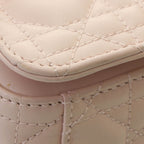Dior Cannage Jolly Top Handle Bag Small Light Pink Handbag Leather — view 8
