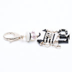 Chanel Key Ring Charm 18A Stamp CC Logo Rhinestone Faux Pearl Resin Key Holder — view 5