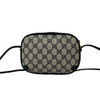 Gucci Vintage Sherry Line GG Logo Leather Shoulder Bag Navy — view 3