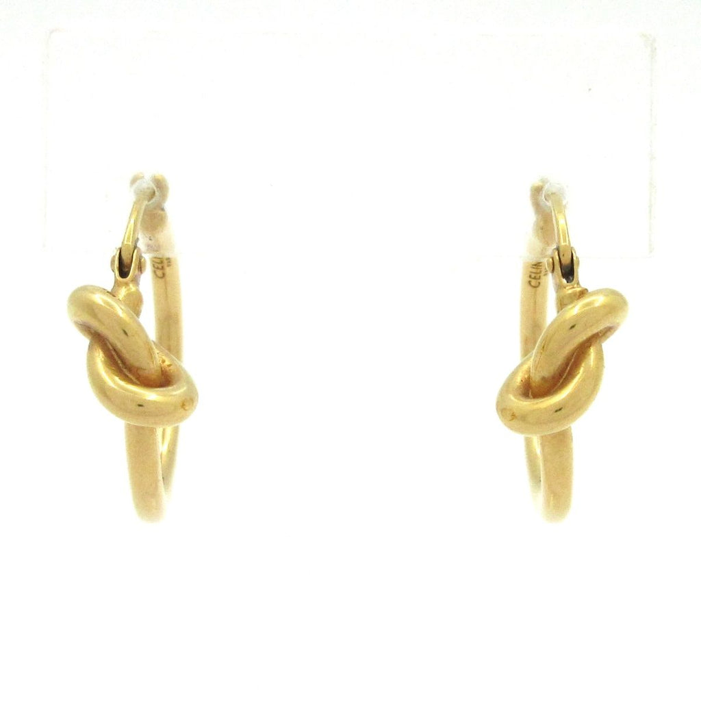 Celine Earrings Knot Hoop Gold