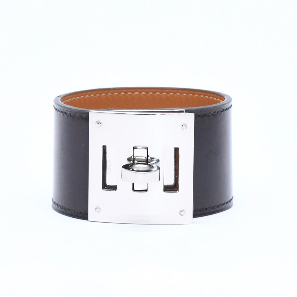 Hermes Kelly Dog Bracelet Black Silver — view 2