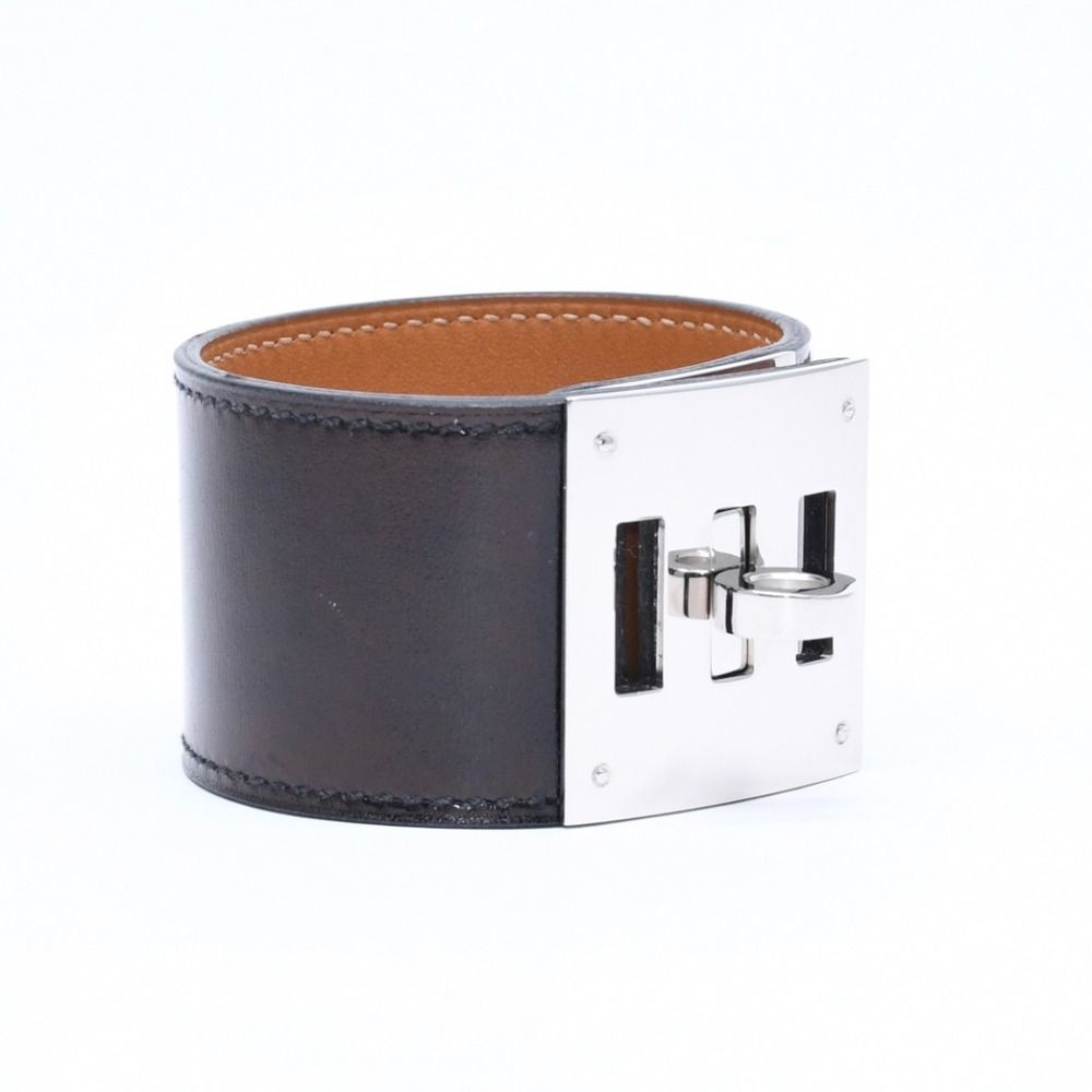 Hermes Kelly Dog Bracelet Black Silver — view 3