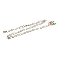 Chanel CC Logo Chain Belt National Flag 03A Silver Multicolor Metal