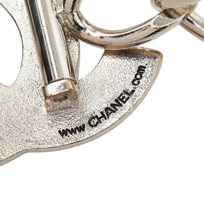 Chanel CC Logo Chain Belt National Flag 03A Silver Multicolor Metal — view 6