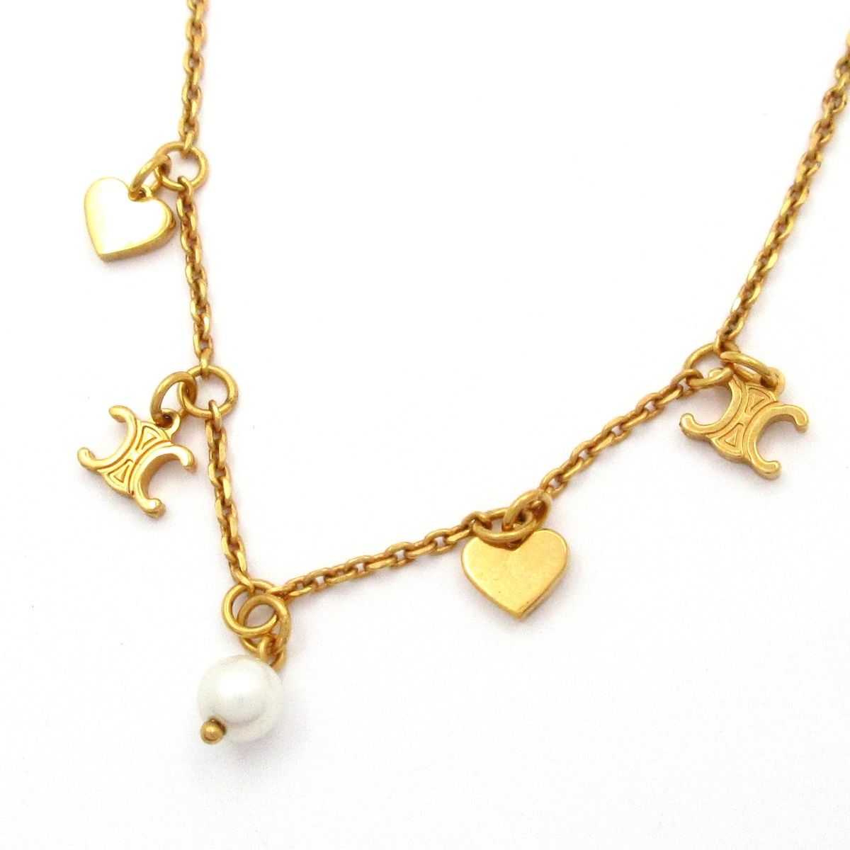 Celine Necklace Gold Ivory Heart — view 3