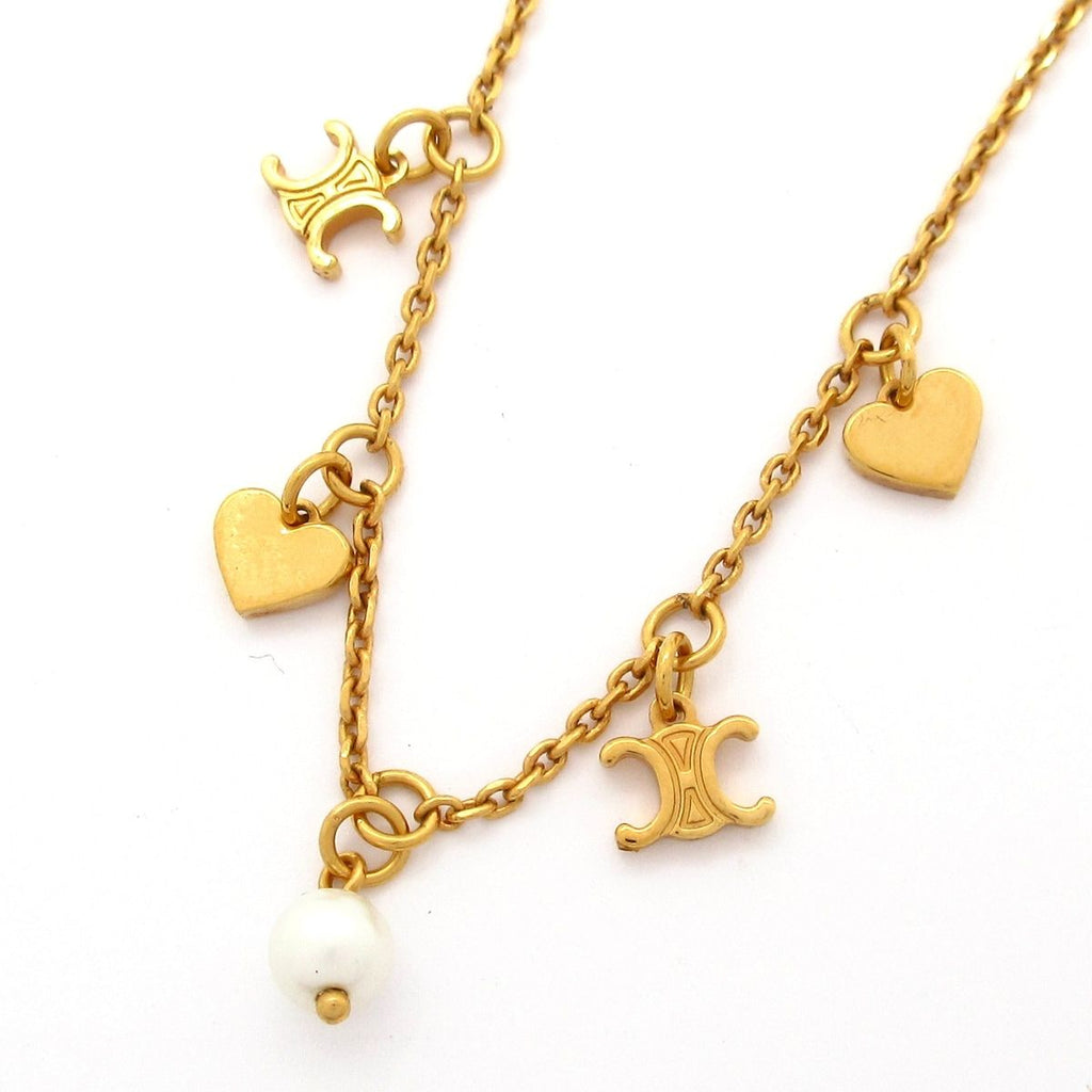 Celine Necklace Gold Ivory Heart
