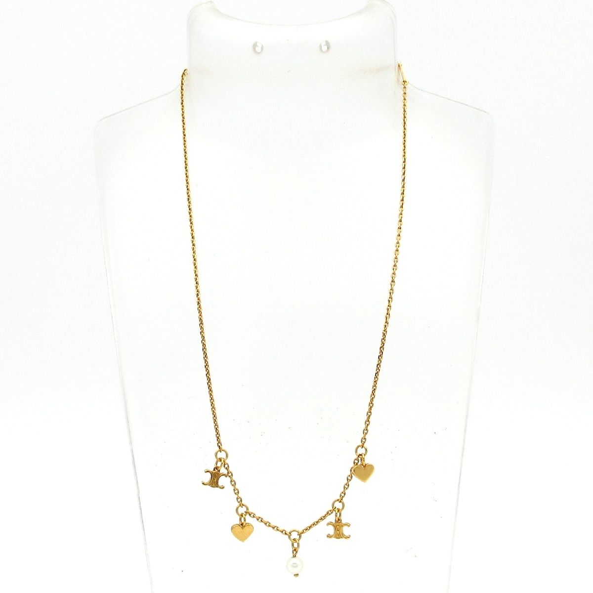 Celine Necklace Gold Ivory Heart — view 2