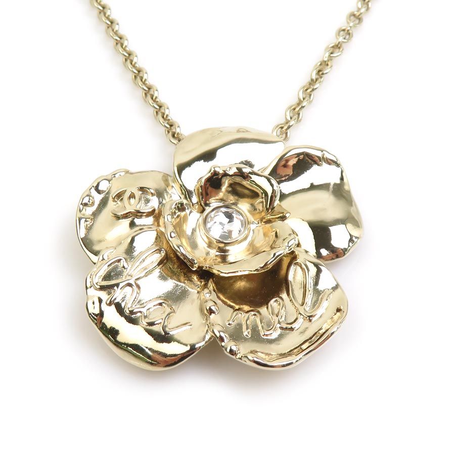 Chanel Necklace Camellia Gold