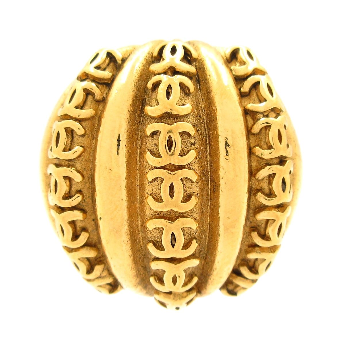Chanel Earrings CC Logo Gold